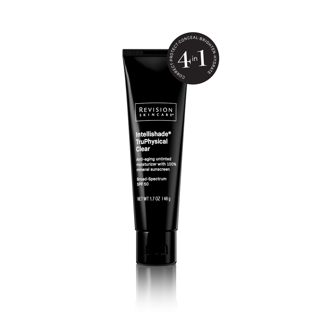 KEM BẢO VỆ DA VÀ CHỐNG LÃO HÓA PHỔ RỘNG VỚI 100% THÀNH PHẦN CHỐNG NẮNG VẬT LÝ SPF50 - INTELLISHADE TRUPHYSICAL CLEAR
