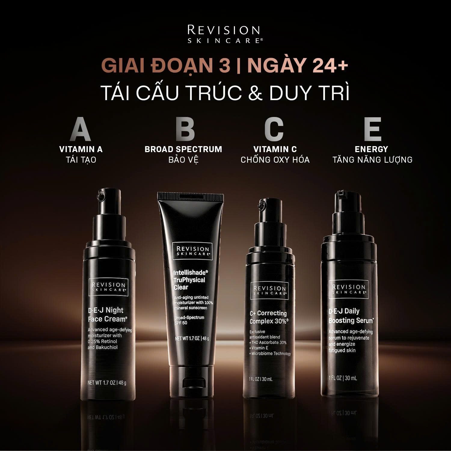 Giai đoạn tái cấu trúc từ 24 ngày với Vitamin A, Broad-Spectrum, Vitamin C và Energy